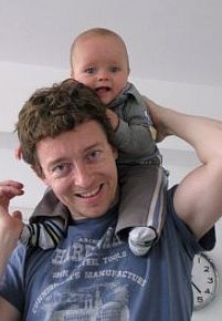Alex op mijn schouders!