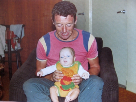 Vader Kees en baby Adrie!