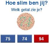 Kleurenblind is niet slim!